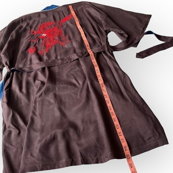 Vintage Double Horse Kimono Jacket w/ Red Dragon Embroidery – Y2K Streetwear S/M - Picture 13 of 16